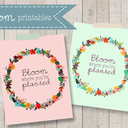 Bloom Printables with livelaughrowe.com