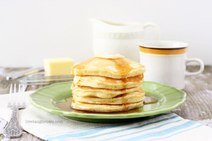 Moist and fluffy Homemade Italian Sweet Crème Pancakes with livelaughrowe.com