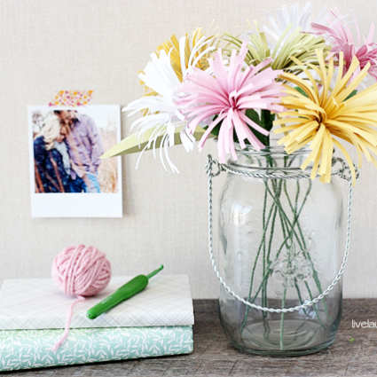 Perfectly Colorful Spring Decor| Paper Spider Mums