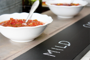 Up Close of Chalkboard Serving Tray at livelaughrowe.com