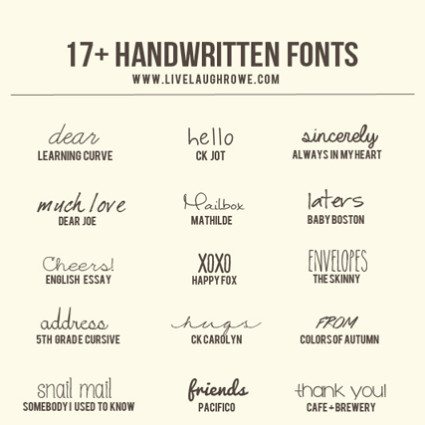 Fabulous and Free Handwritten Fonts