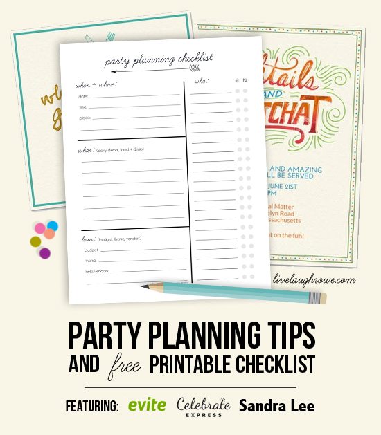 Party Planning Tips & Printable Checklist - Live Laugh Rowe