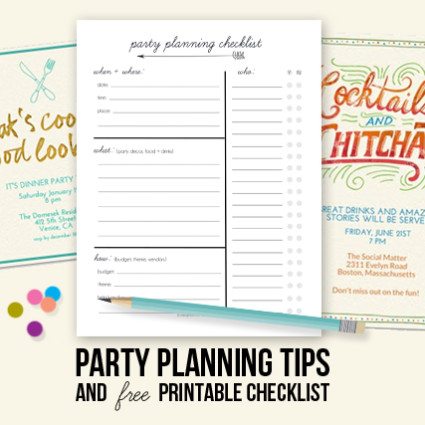 Party Planning Tips and Printable Checklist