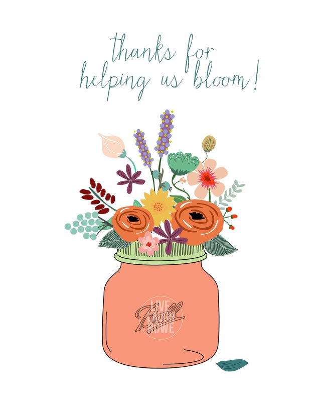 Thanks For Helping Us Bloom Teacher Appreciation Printable