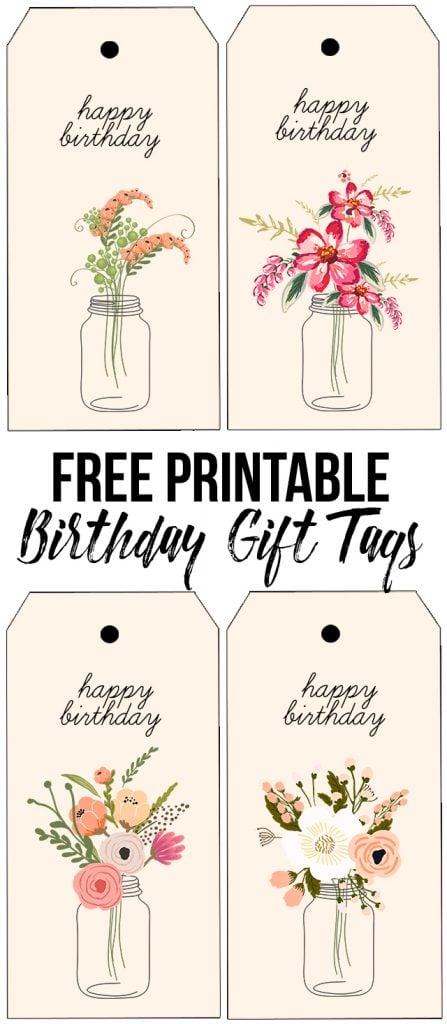 Floral Printable Birthday Gift Tags Live Laugh Rowe