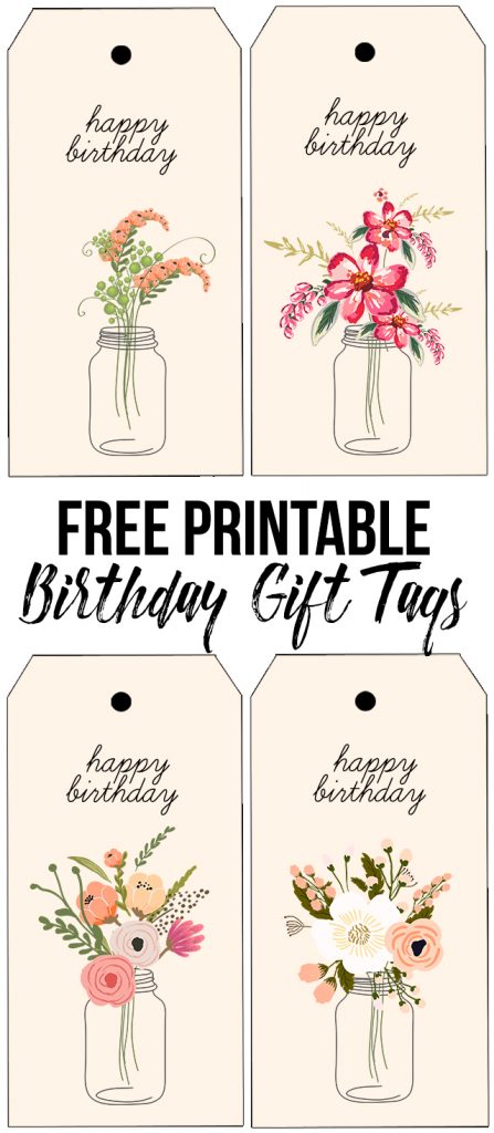 Floral Printable Birthday Gift Tags Live Laugh Rowe