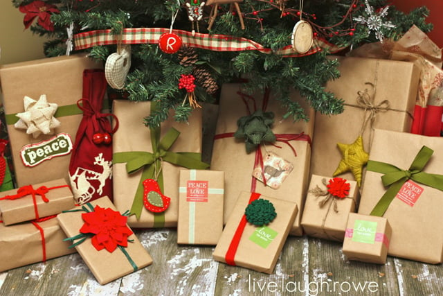 Gift Wrapping with Kraft Paper