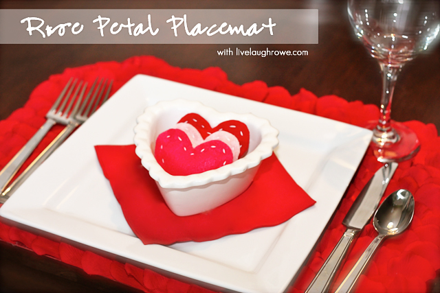 rose petal placemat