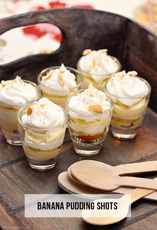Absolutely delicious -- and incredibly easy! Banana Pudding Shots are perfect mini desserts packed with flavor. www.livelaughrowe.com