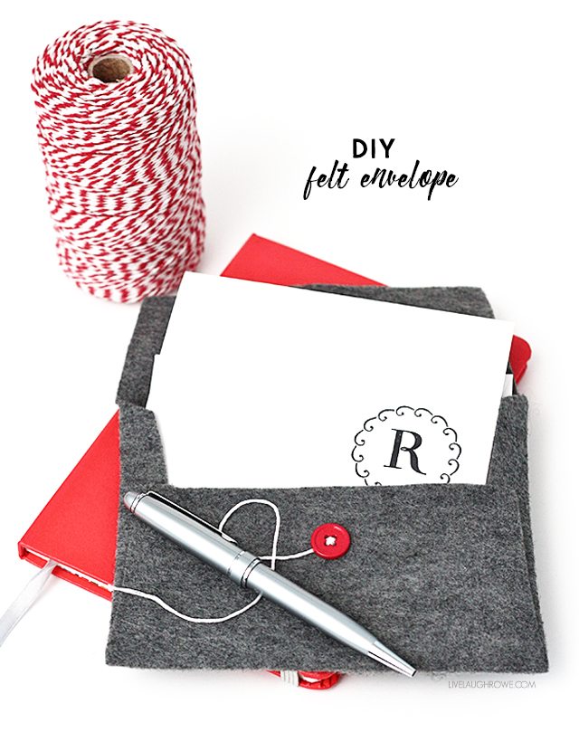 Add a little whimsy to a letter or gift card by making a handmade felt envelope. livelaughrowe.com