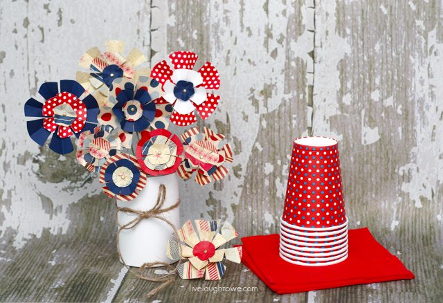 Super Fun DIY Patriotic Paper Flowers