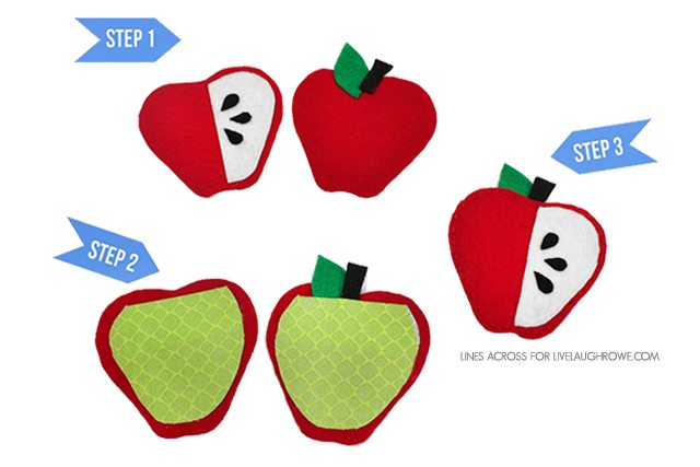 Cute fruit shaped gift pouches made from felt. Great for gifting cash, small jewelry or trinkets. livelaughrowe.com