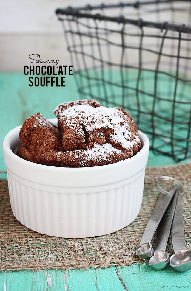 Chocolate Lovers Rejoice! Enjoy this Skinny Chocolate Souffle with less guilt, thanks to Weight Watchers. livelaughrowe.com