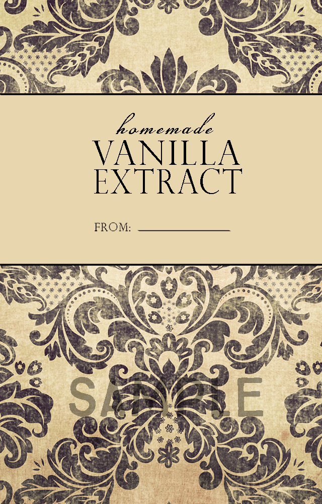 Printable Homemade Vanilla Labels (Editable PDF) – Max & Otis Designs