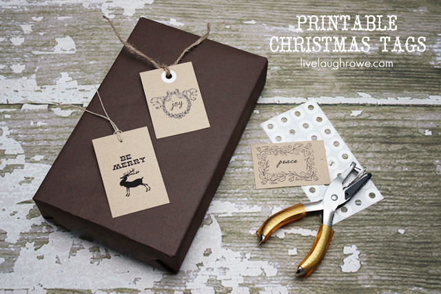 Printable Red-Nosed Reindeer Holiday Gift Tags (Instant Download)