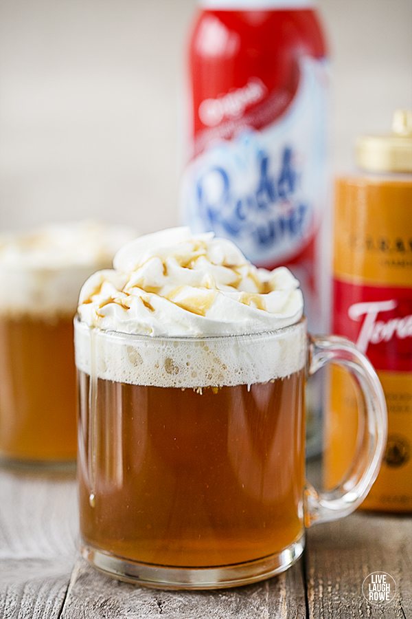 Hot Caramel Apple Cider. This is perfectly delicious and super easy hot drink to have on hand for a chilly fall or winter day!