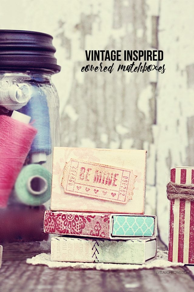 How sweet are these vintage inspired covered matchboxes? I love that you can place small gifts or little notes in them too! livelaughrowe.com