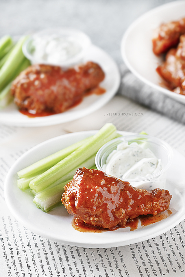 Plated Mouthwatering Baked Buffalo Wings