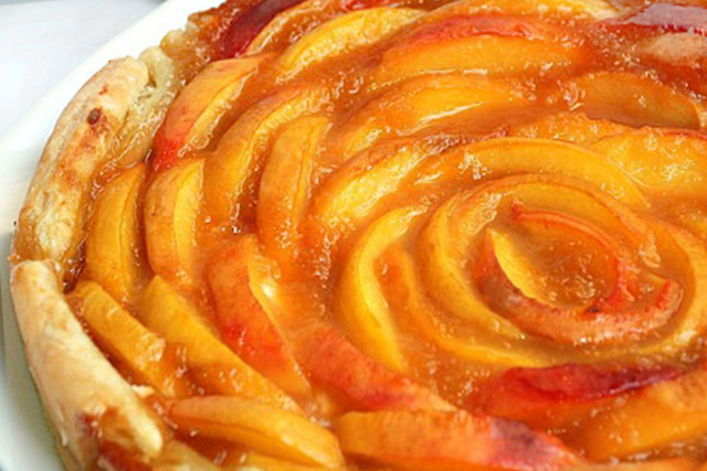 Peach Apricot Rose Tart