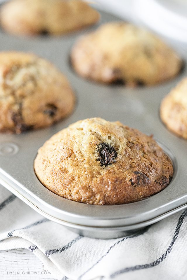 Delicious Six Week Raisin Bran Muffins in pan