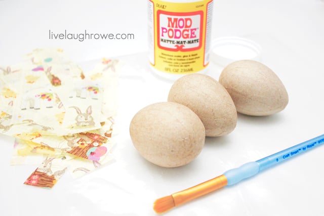 supplies for tissue paper eggs