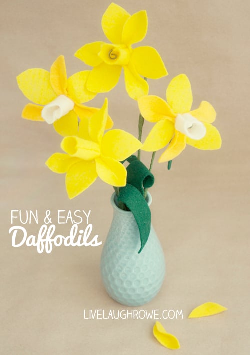 fun easy felt flowers daffodils live laugh rowe