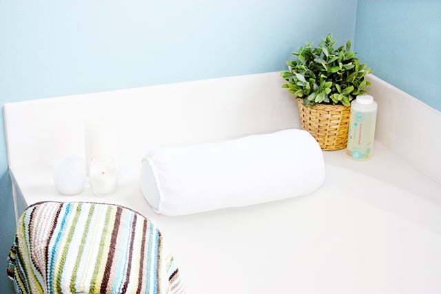 Bathroom Oasis with Fresh New Towels and Bath Salts