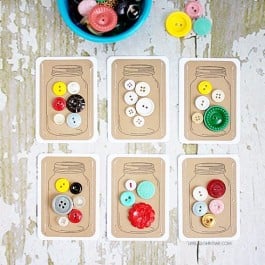 DIY Jars of Buttons handmade gift tags -- a perfectly fun and vintage embellishment for gifts! livelaughrowe.com