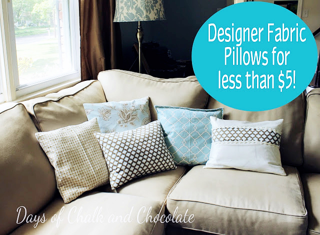 Designer Fabric Pillows less than $5