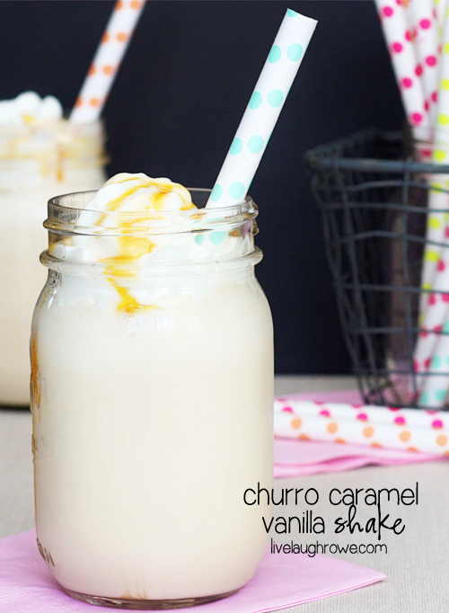 Amazing Churro Caramel Vanilla Shake with livelaughrowe.com