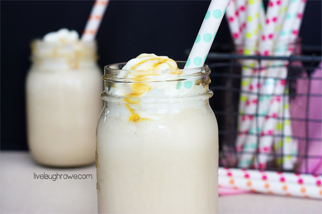 Delicious Churro Caramel Mocha Shake with livelaughrowe.com