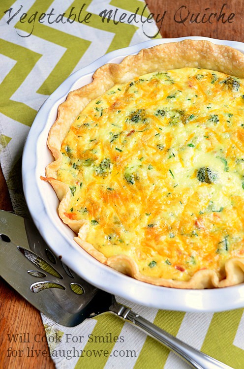 Vegetable Medley Quiche - Live Laugh Rowe