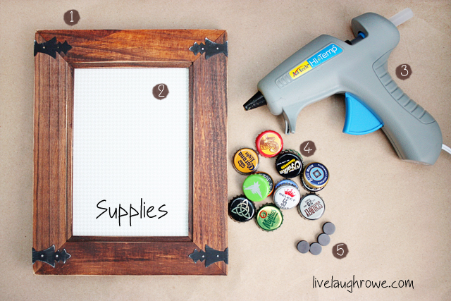 DIY Bottle Cap Magnetic Board