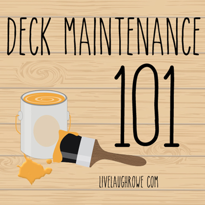 Time for your yearly deck maintenance?  Keep these tips in mind from livelaughrowe