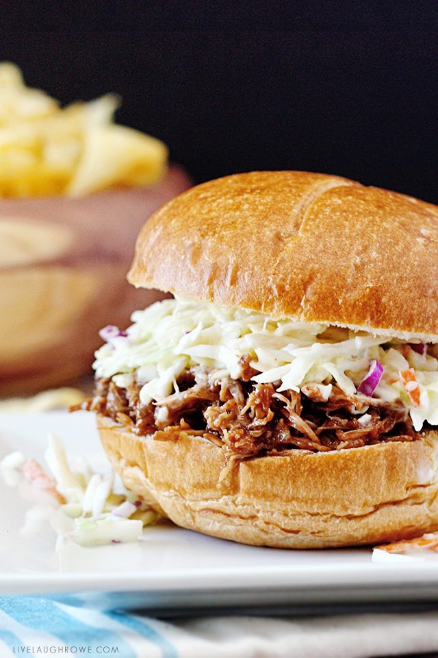 Mouthwatering BBQ Carnitas Pork Sandwich with livelaughrowe.com