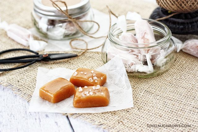 Delicious Homemade Salted Caramels with livelaughrowe.com