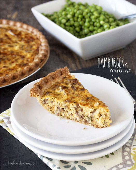 A family favorite! The best Hamburger Quiche with livelaughrowe.com