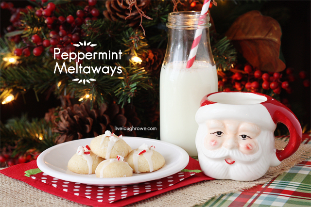 Holiday perfection!  Peppermint Meltaways with livelaughrowe.com