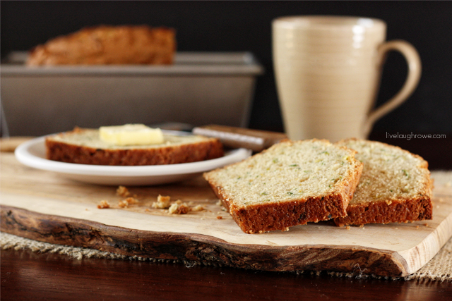 A delicious Zucchini Bread recipe with a hint of cinnamon over at livelaughrowe.com