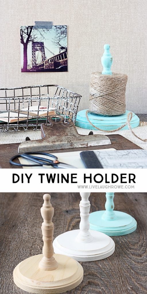 DIY Twine Holder.  Great way to organize twine or string!