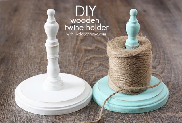 DIY Wood Twine Holders with livelaughrowe.com