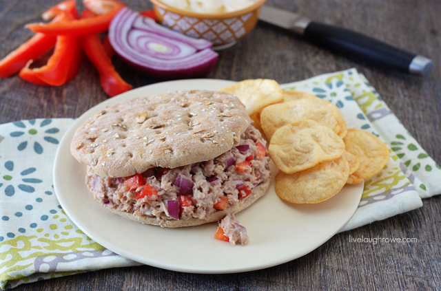 Skinny Tuna Sandwich with livelaughrowe.com #weightwatchers