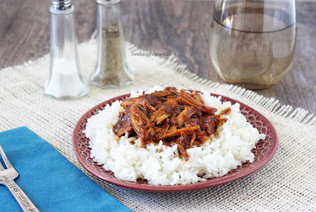 Slow Cooker Hawaiian Pulled Pork using Campbells Slowe Cooker Hawaiian Luau Sauce