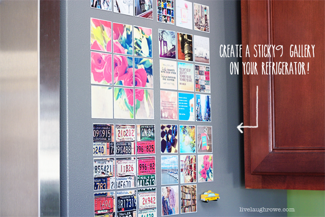 Create a Sticky9 gallery on your refrigerator