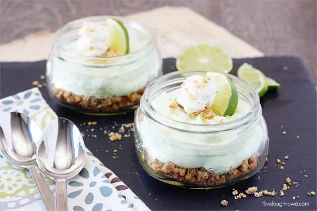 Dessert in a jar! Key Lime Mousse with livelaughrowe.com