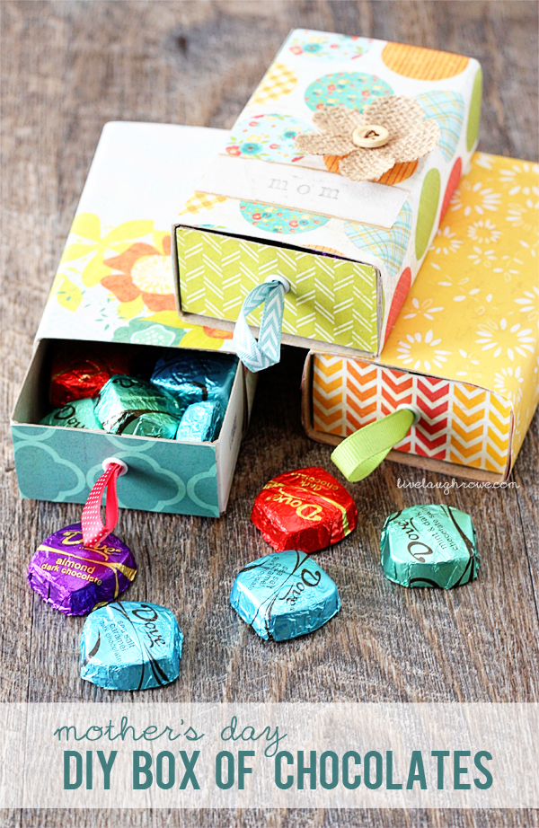 DIY Box of Chocolates. The perfect Mothers Day gift with a sweet twist