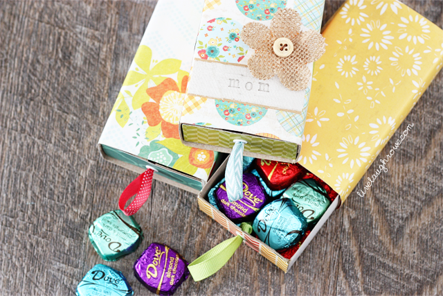 DIY Handmade box filled with chocolates makes for a perfectly sweet Mothers Day gift!