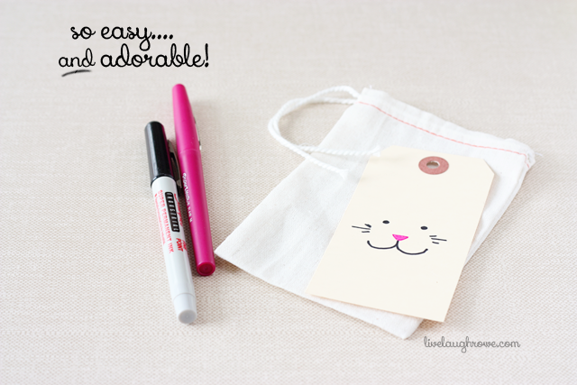 adorable and incredibly easy muslin easter treat bags