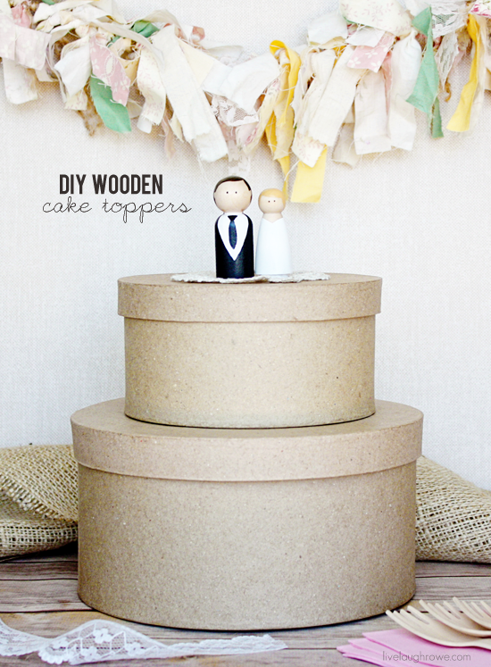 DIY Wooden Cake Toppers