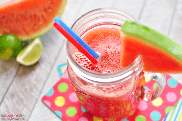 Perfectly summer!  Watermelon Agua Fresca from Five Heart Home for Live Laugh Rowe